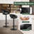 Anastacio Swivel Upholstered Adjustable Height Counter Stool with Metal Frame,Bar Stools with Footrest, Kitchen Island Chairs for Dining Room, Home Bar, Cafe-382065715-326587023