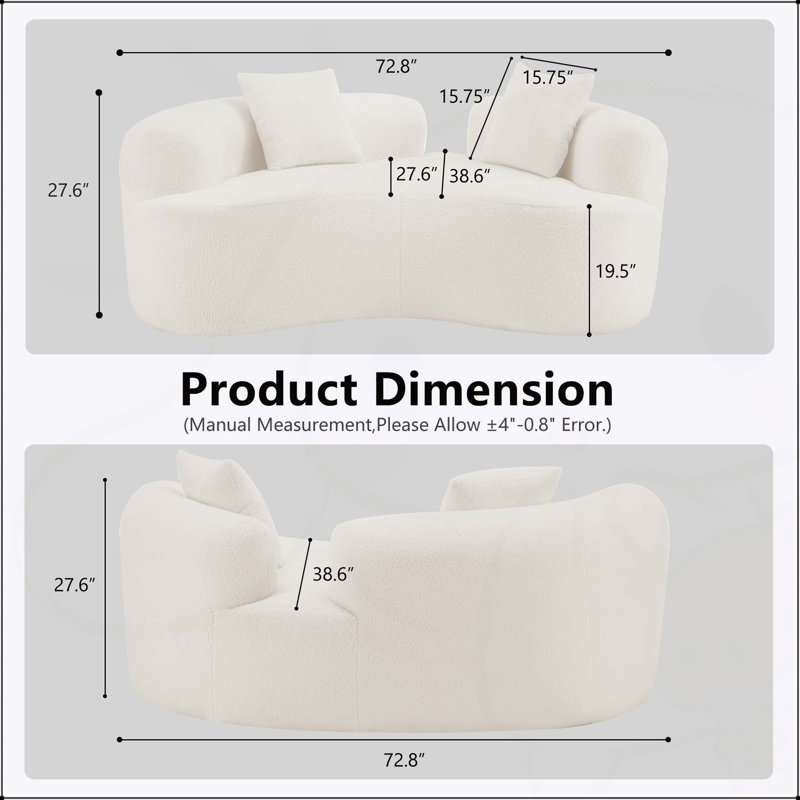 Causeuse éponge à compression complète Boneless, Blanc