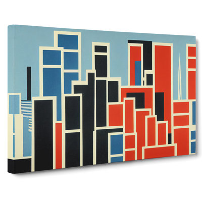 Bauhaus Architecture Skyline Abstract - Wrapped Canvas