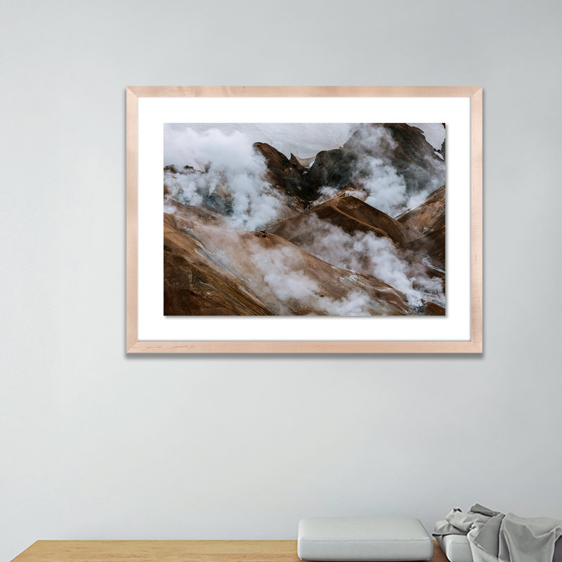 Mist At Blue Hour Print by Michael Schauer, 18" H x 24" W x 1.5" D, Natural