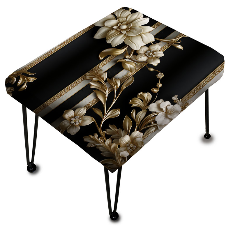 Repose-pieds rayé Gold Regal
