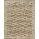 Agra Hand Knotted Wool Vintage Look Area Rug in Beige