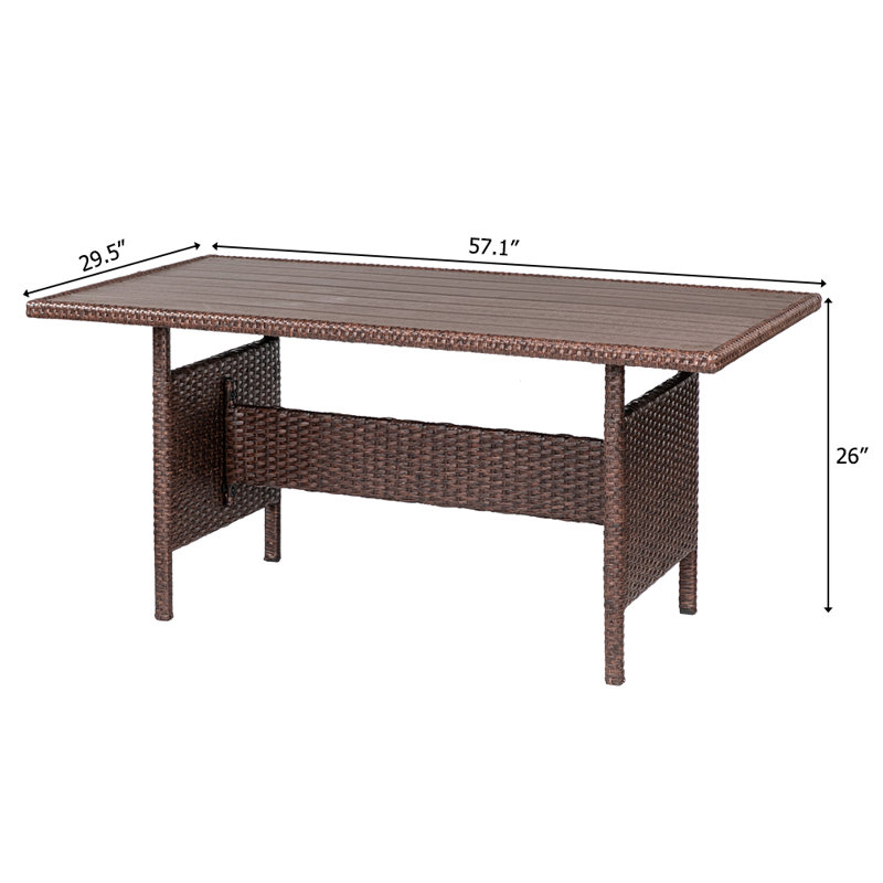 Ensemble de salle à manger rectangulaire pour 8 personnes 91,9 po Justussr
