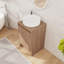Ensemble de meuble-lavabo autoportant de 20 po avec lavabo en céramique, ensemble de meuble-lavabo sur pied avec 1 porte et 1 tablette réglable-115174843