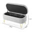 Banc de rangement rembourré gris moderne pour chambre à coucher de salon - Pieds en métal et intérieur spacieux avec solution de revêtement pratique