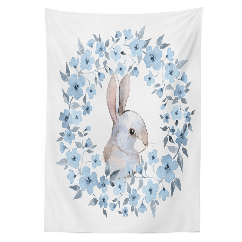 Flower Dining Room Kitchen Tablecloth, 90" L x 60" W