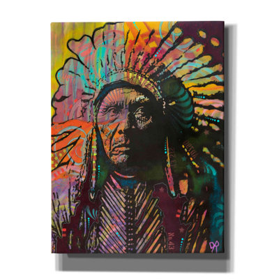 «Native American IV» par Dean Russo, estampe numérique sur toile