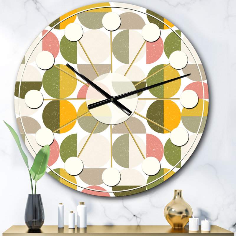 Horloge murale rétro Mid-Century, Surdimensionné