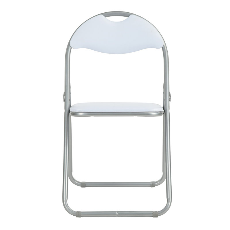 Angel-Marie 45cm H Upholstered Metal Side Chair, White