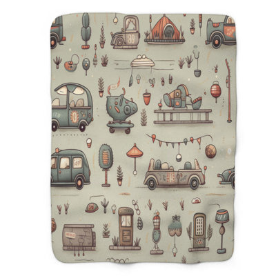 Small Vehicles - 1 Piece Premium Blanket
