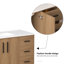 Meuble-lavabo 48 po. Armoire de rangement abondante - 2 portes à fermeture douce et 9 tiroirs-1077004978