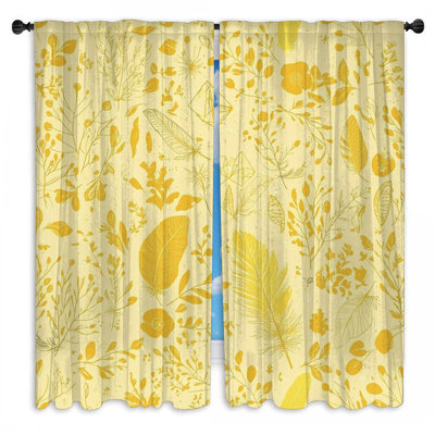 Rideaux de fenêtre à motif floral obscurcissant et obscurcissant - 2 panneaux