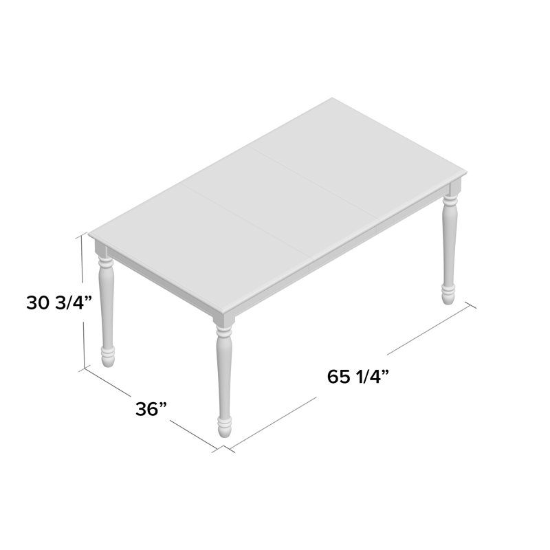 Ashwell Extendable Four Leg Dining Set, Black