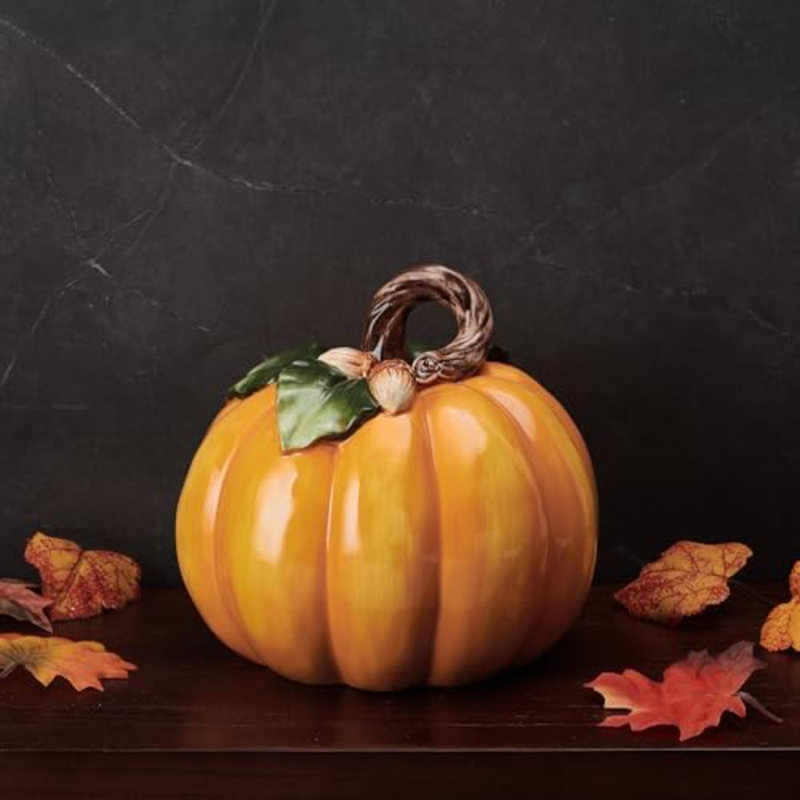 Figurine de citrouille d'Halloween Harvest, 7,5 po