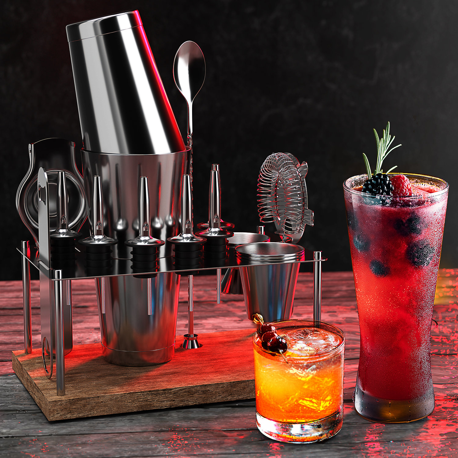 JoyTable Bartender Kit - Cocktail Set Kit - Bartender Drink Mixer