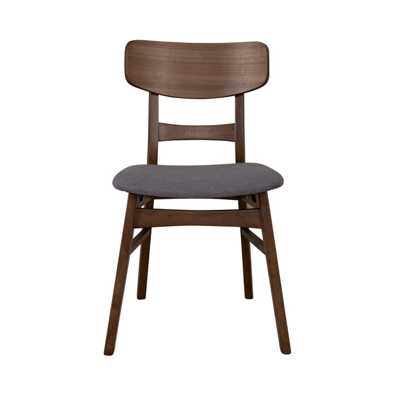 Didmarton Cotton Ladder Back Side Chair in Medium Brown