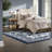 Modern Taupe Polyester Charmeuse Bedding Set, Comfortable For Family Use