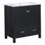 Meuble-lavabo noir 30 po avec lavabo simple et armoire encastrée Combo