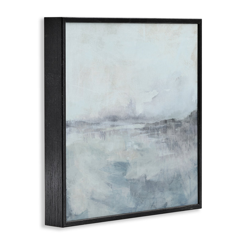 «Mist Horizon Abstract», estampe numérique, design par June Erica Vess, H 24 po x l 24 po, Giclée encadrée noir minuit