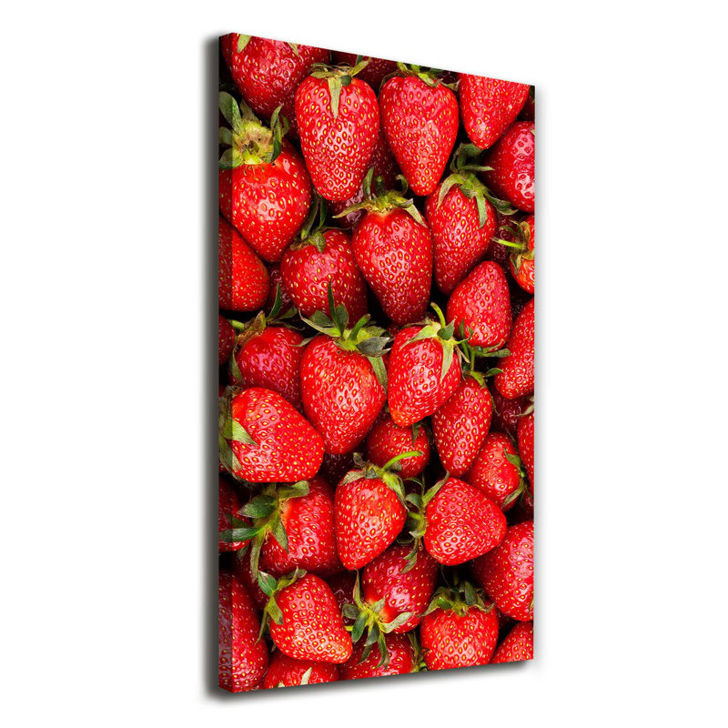 Strawberries - Wrapped Canvas Print, 140cm H x 70cm W