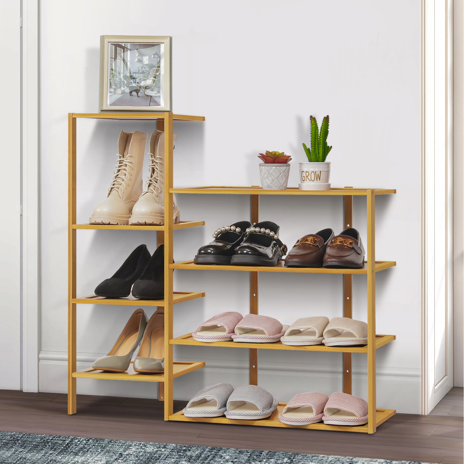 https://assets.wfcdn.com/im/54760708/compr-r85/2021/202124209/8-tiers-16-pairs-bamboo-shoe-rack-organizer-boots-storage-stand-shoes-shelf-for-entryway-bedroom.jpg