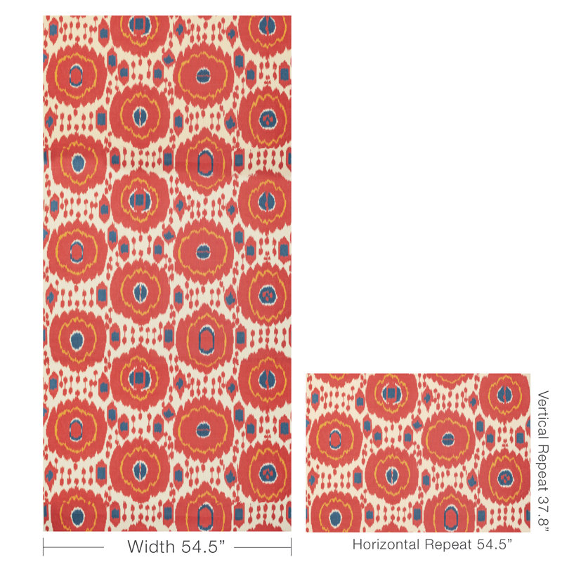 Louverne Mayenne 26.28' L x 53.54" W Wallpaper Roll, Red