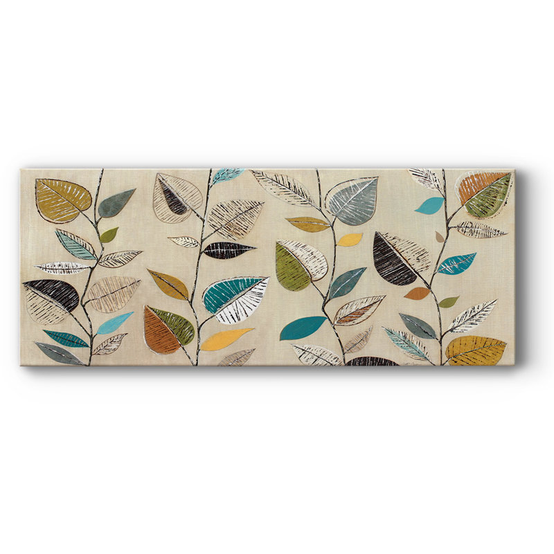 «Dancing Leaves III» sur toile, H 12 po x l 30 po x P 1,5 po