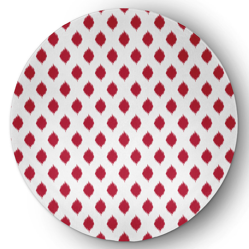 Josephina Chenille Polka Dots Indoor Rug, Round 5'