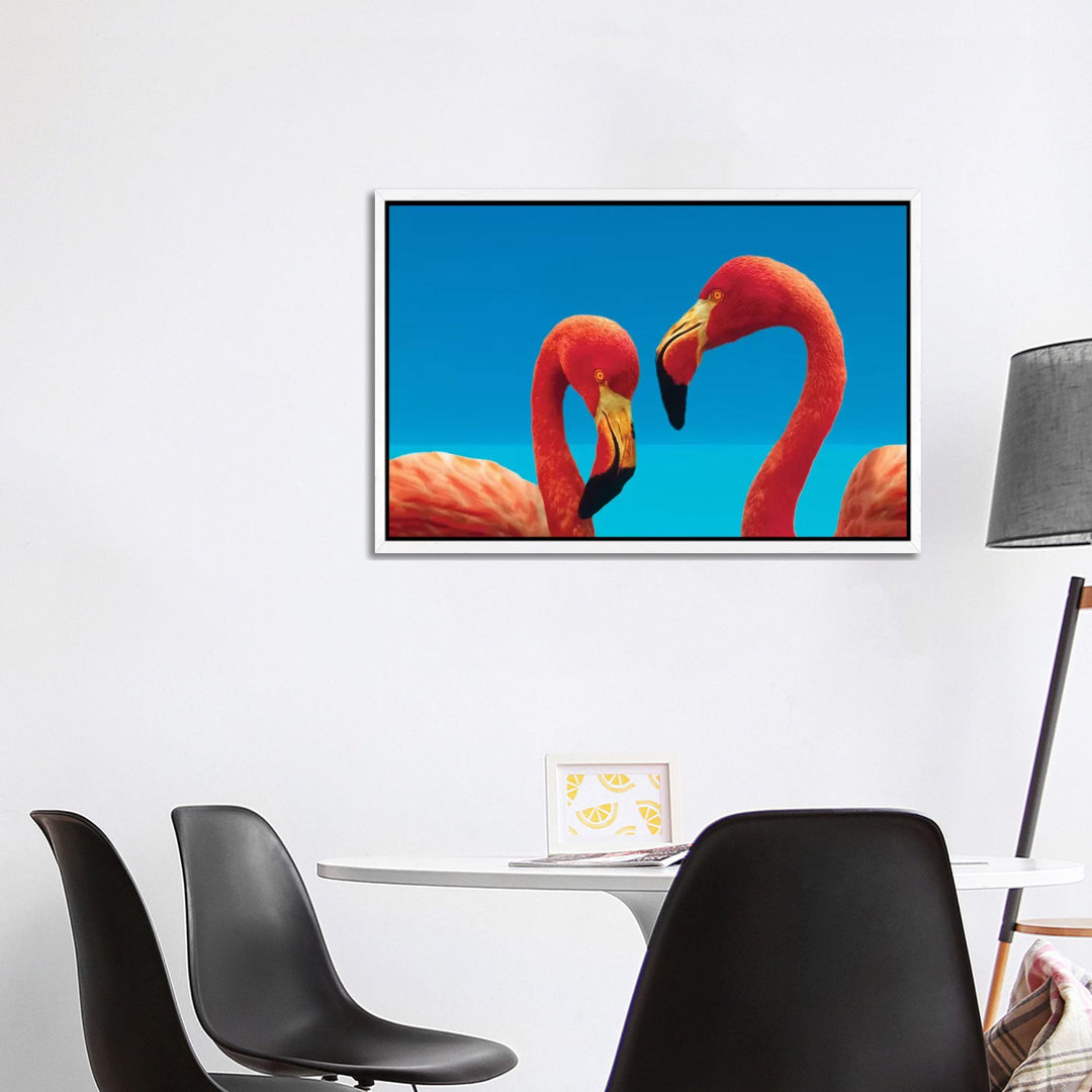 Greater Flamingo Courting Pair, Caribbean Species von Tim Fitzharris - Gallery-Wrapped Canvas Giclée on Canvas