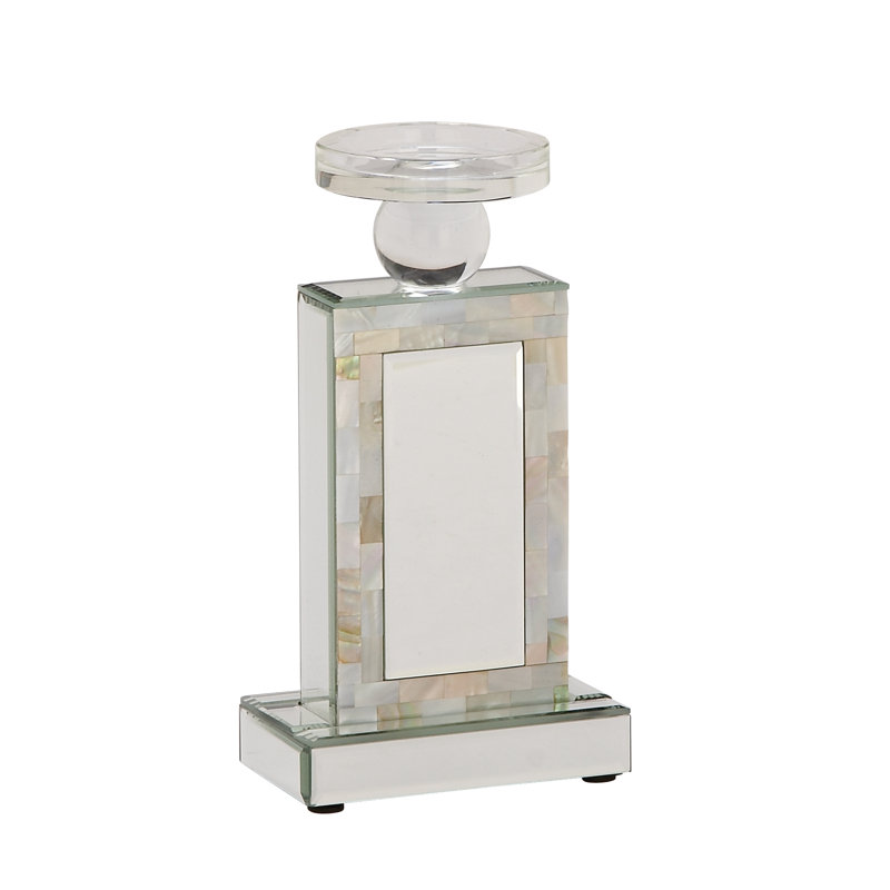 Chandelles en verre, H 11 po x l 6 po x P 4 po