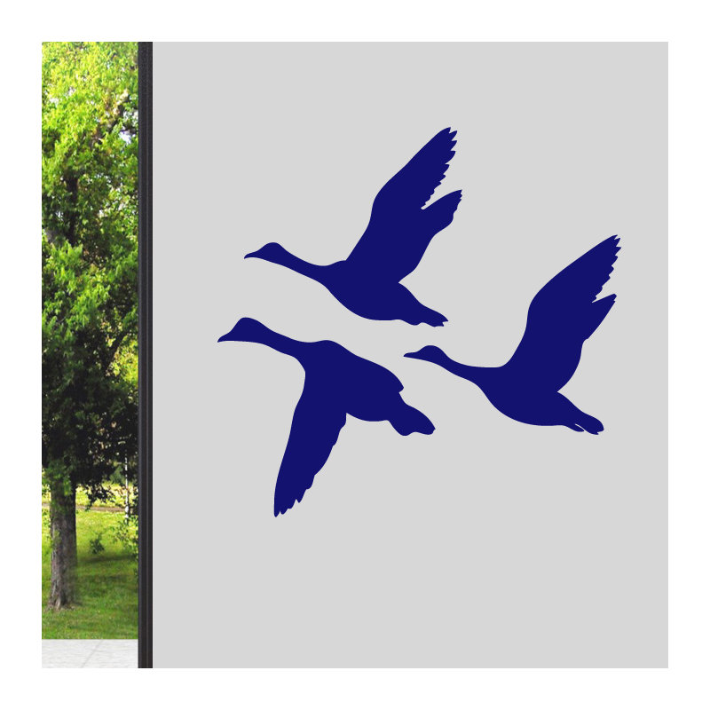 Adhésif décoratif canards volants, Bleu marine