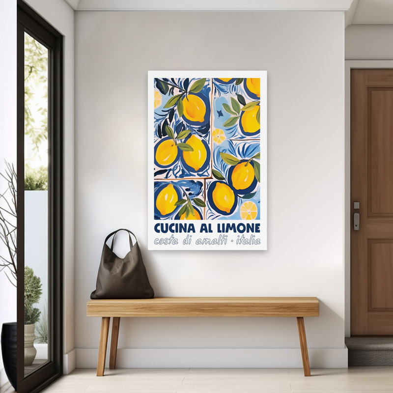 Cucina Al Limone - Art contemporain de cuisine italienne citrons de la côte d'Amalfi, H 40 po x l 60 po