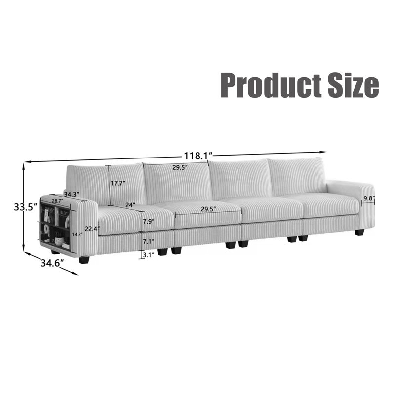 Modular Four-seater Sofa
