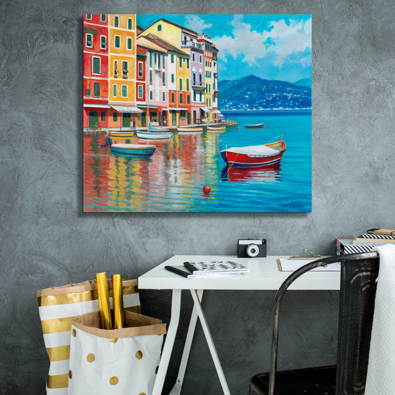 "Portofino" par John Zaccheo, H 26 po x l 30 po x P 1,5 po
