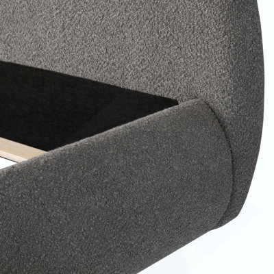 Lit plateforme en tissu bouclé Boucle