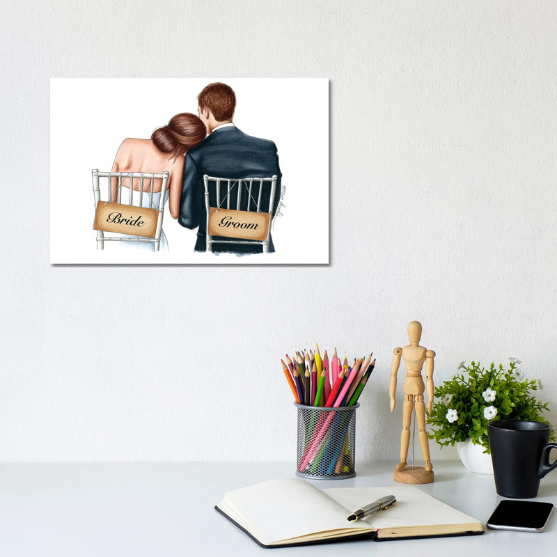 «Bride and Groom» par Elza Fouche, impression sur toile tendue, H 8 po x l 12 po x P 0,75 po