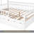 Wooden Full Size House Bed With Trundle,Kids Bed With Shelf, White-1267284394