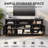 70.8" Modern Black Led Tv Stand With Adjustable Shelves-6385977
