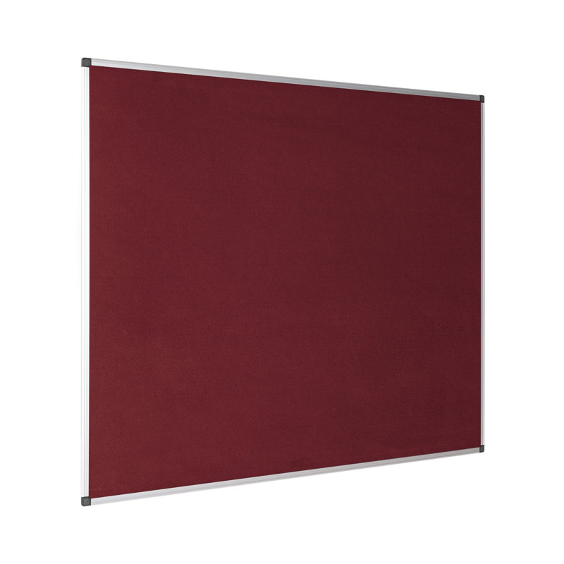 Maya Felt Wall Mounted Bulletin Board, 120cm H x 150cm L x 1.5cm D, Burgundy