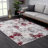 Red and Gray Abstract Area Rug-760050980