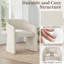 Chaise d'appoint rembourrée en lin avec accoudoirs-1878350873