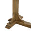 Table à tréteaux au fini amande, extensible de 213 à 290 cm, plateau à motif géométrique, placage, piètement en bois massif, largeur 112 cm, hauteur 76 cm, poids du placage : 104 kg