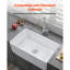 Évier de cuisine encastré en argile réfractaire simple 33,5 x 20 po