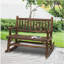 Chaise berçante en bois pour 2 personnes Outsunny-126586116