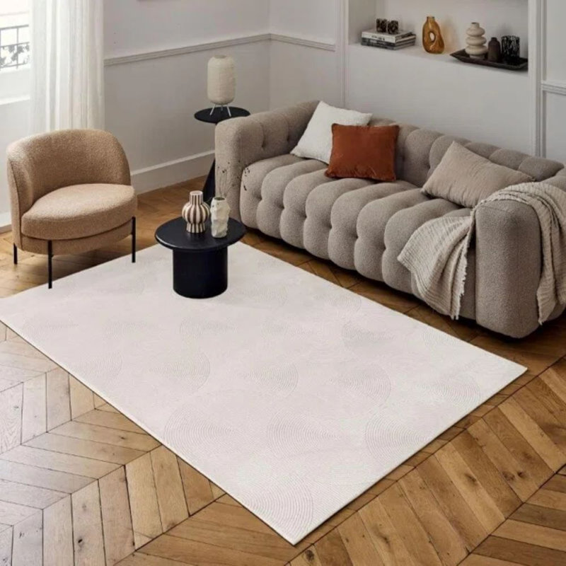 Carmel Modern Arc Cream Area Rug, Rectangle 80 x 150 cm