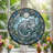 Snow Leopard Stained Glass Window Panel，12"H-2085159596