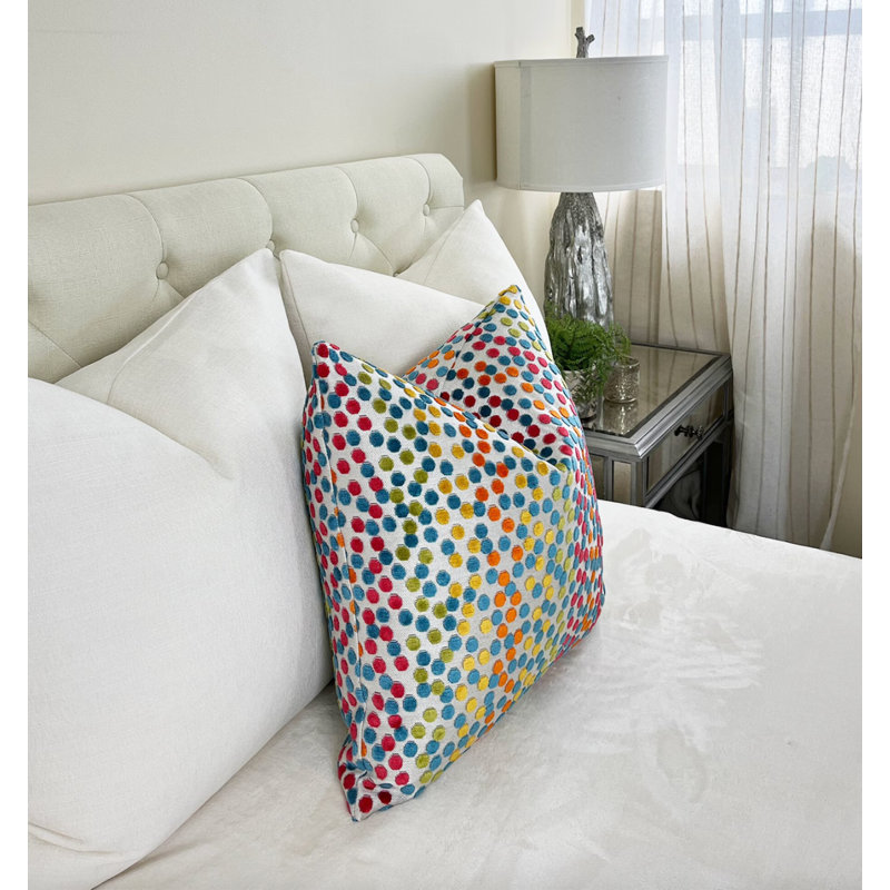 Confetti Velvet Throw Pillow Cover, 20"H x 20"W, Pink