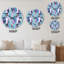 Forme triangulaire avec feuilles tropicales - Horloge murale à motif-1534975538
