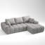 Canapé modulaire en forme de L à compression de 2 pièces Boneless de 101 po sans assemblage requis-1942477768