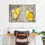 Treillis feuilles d'or sur toile-73644877